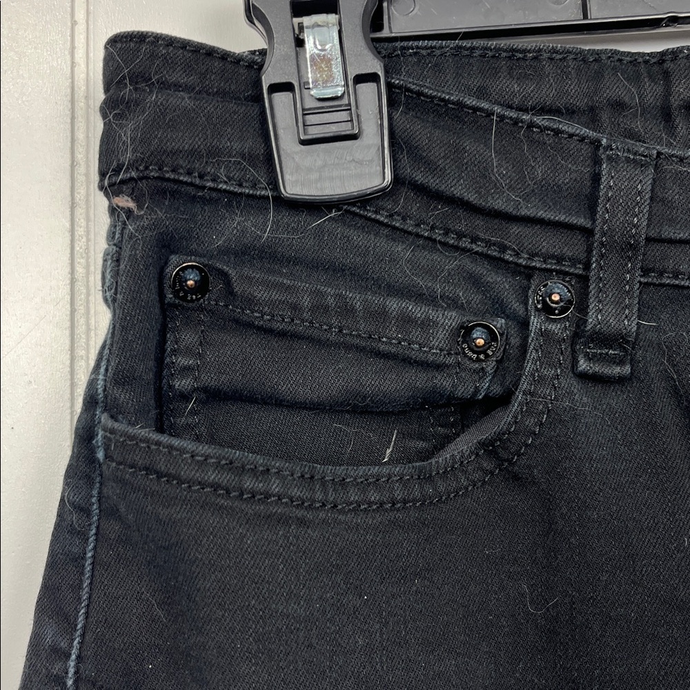 Rag & Bone Womens Nina High Rise Skinny Jeans 28 Black Button/Fly Pockets EUC - Picture 4 of 12
